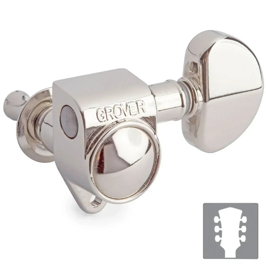 NEW Grover Original Rotomatics® 3x3 Tuners DOMED Buttons Fits Gibson - NICKEL