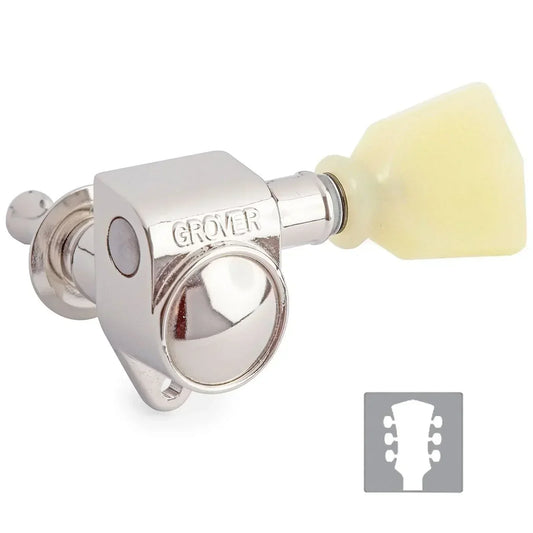 NEW Grover Original Rotomatics® 3x3 102 Tuners Tulip Buttons Fits Gibson, NICKEL