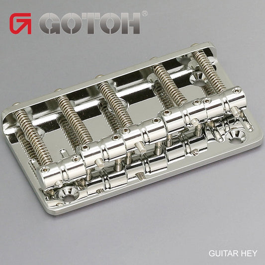 NEW Gotoh 205B-5 Vintage Style Bass Bridge Brass Saddles 5-String - NICKEL