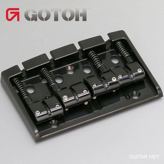 NEW Gotoh 404BO-4 4-String Bass Bridge MULTI TONAL Brass Saddles - BLACK