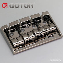 Load image into Gallery viewer, NEW Gotoh 404BO-4 4-String Bass Bridge MULTI TONAL Brass Saddles - COSMO BLACK