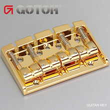 Load image into Gallery viewer, NEW Gotoh 404BO-4 4-String Bass Bridge MULTI TONAL Brass Saddles - GOLD