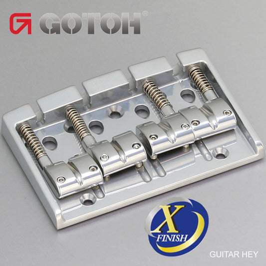 NEW Gotoh 404BO-4 4-String Bass Bridge MULTI TONAL Brass Saddles X-FINISH-CHROME