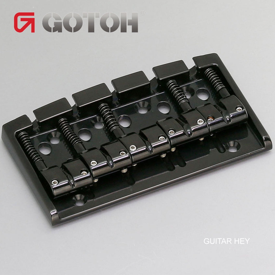 NEW Gotoh 404BO-5 5-String Bass Bridge MULTI TONAL Brass Saddles - BLACK