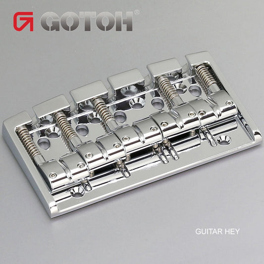 NEW Gotoh 404BO-5 5-String Bass Bridge MULTI TONAL Brass Saddles - CHROME