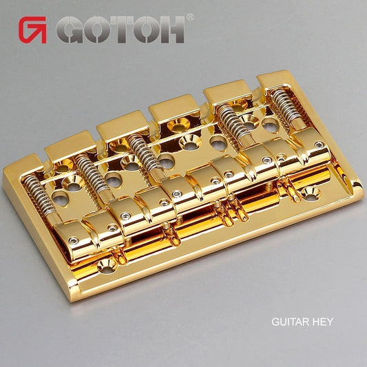 NEW Gotoh 404BO-5 5-String Bass Bridge MULTI TONAL Brass Saddles - GOLD