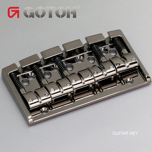 NEW Gotoh 404BO-5 5-String Bass Bridge MULTI TONAL Brass Saddles - COSMO BLACK