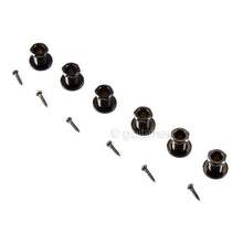 Load image into Gallery viewer, NEW Hipshot 6-in-Line Locking Non-Staggered AMBER Butttons LEFT-HANDED - BLACK