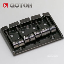 Load image into Gallery viewer, NEW Gotoh 404SJ-4 4-String Bass Bridge MULTI TONAL Steel Saddles - BLACK