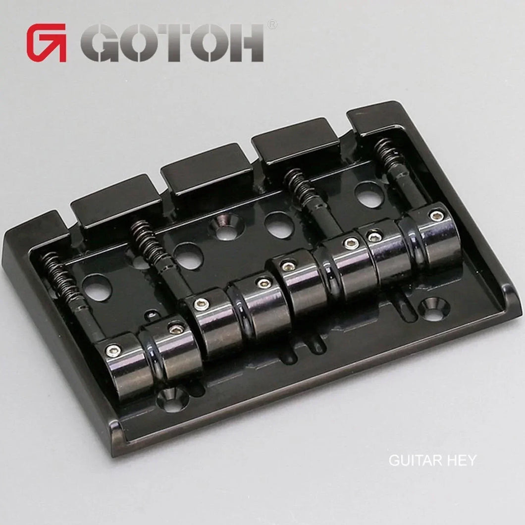 NEW Gotoh 404SJ-4 4-String Bass Bridge MULTI TONAL Steel Saddles - BLACK