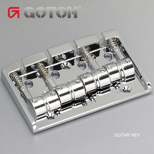 NEW Gotoh 404SJ-4 4-String Bass Bridge MULTI TONAL Steel Saddles - CHROME