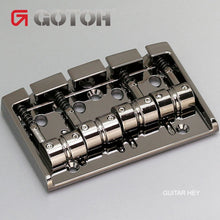 Load image into Gallery viewer, NEW Gotoh 404SJ-4 4-String Bass Bridge MULTI TONAL Steel Saddles - COSMO BLACK