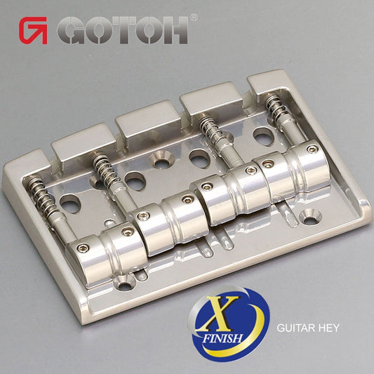 NEW Gotoh 404SJ-4 4-String Bass Bridge MULTI TONAL Steel Saddles X-FINISH-NICKEL