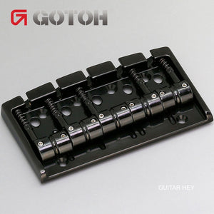 NEW Gotoh 404SJ-5 5-String Bass Bridge MULTI TONAL Steel Saddles - BLACK