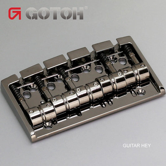 NEW Gotoh 404SJ-5 5-String Bass Bridge MULTI TONAL Steel Saddles - COSMO BLACK