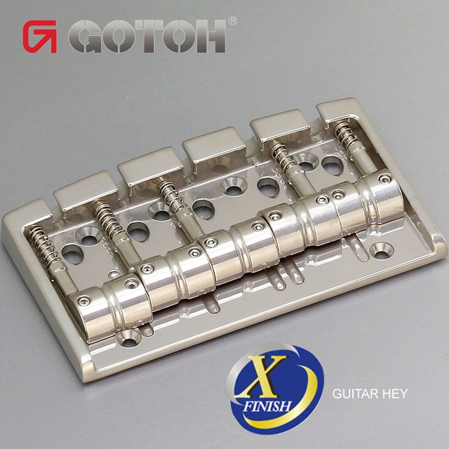 NEW Gotoh 404SJ-5 5-String Bass Bridge MULTI TONAL Steel Saddles X-FINISH-NICKEL