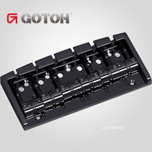 Load image into Gallery viewer, NEW Gotoh 404SJ-6 6-String Bass Bridge MULTI TONAL Steel Saddles - BLACK