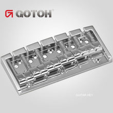 Load image into Gallery viewer, NEW Gotoh 404BO-6 6-String Bass Bridge MULTI TONAL Brass Saddles - CHROME