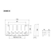 Load image into Gallery viewer, NEW Gotoh 404BO-6 6-String Bass Bridge MULTI TONAL Brass Saddles - CHROME