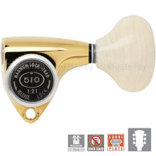 Load image into Gallery viewer, NEW Gotoh SGV510Z-VL5 MGT L3+R3 LOCKING Tuners 21:1 Gear Ratio 3x3 - GOLD
