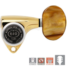 Load image into Gallery viewer, NEW Gotoh SGV510Z-P2 MGT L3+R3 LOCKING Tuners 21:1 Gear Ratio 3x3 - GOLD