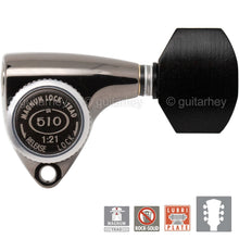 Load image into Gallery viewer, NEW Gotoh SGV510Z-EN07 MGT L3+R3 LOCKING Tuners Set 21:1 Gear 3x3 - COSMO BLACK