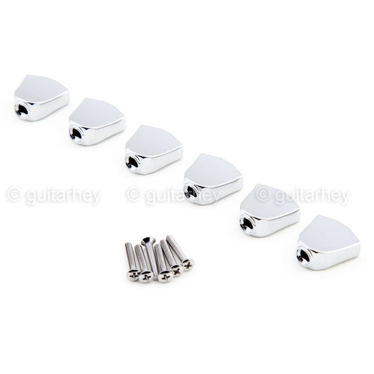 NEW (6) Keystone Tuners Buttons & Screws for Gotoh Machine Heads - CHROME #04