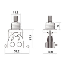 Load image into Gallery viewer, Metric Toggle Switch MIJ Short Straight 3-way for Gibson Les Paul Epiphone CREAM