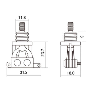 Metric Toggle Switch MIJ Short Straight 3-way for Gibson Les Paul Epiphone CREAM
