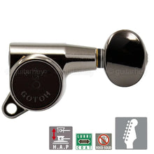 Load image into Gallery viewer, NEW Gotoh SG381-05 HAP 6 in line Adjustable Set w/ OVAL Buttons - COSMO BLACK