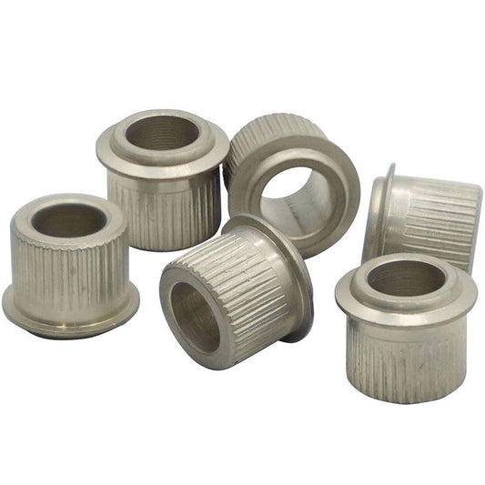 NEW (6) Gotoh Vintage Tuner Adapter Bushings For 10mm Headstock Hole AGED NICKEL