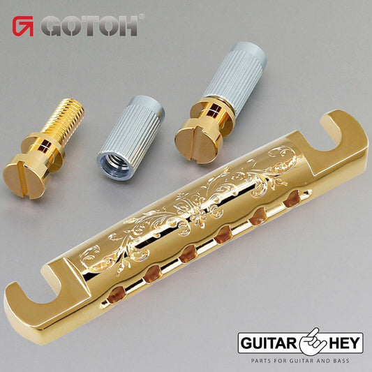 NEW GOTOH GE101A-LX01 Aluminum Stop Tailpiece Luxury Mode Import Guitars - GOLD