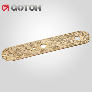 NEW GOTOH CP-10-ART-01 Engraved Control Plate for Telecaster Tele - GOLD
