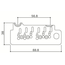 Load image into Gallery viewer, Wilkinson Gotoh VS1300 Vibrato 2 Point Intonation String Locking Bridge - GOLD
