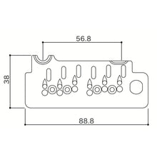 Load image into Gallery viewer, Wilkinson Gotoh VS1300 Vibrato 2 Point Intonation String Locking Bridge - BLACK