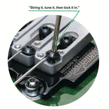 Load image into Gallery viewer, Wilkinson Gotoh VS1300 Vibrato 2 Point Intonation String Locking Bridge - CHROME