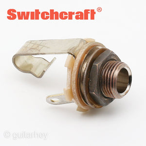 RELIC AGED Switchcraft # 11 1/4" Input Output Jack 1/4" Mono For Guitar & Bass