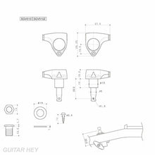 Load image into Gallery viewer, NEW Gotoh SGV510Z-A70LX Luxury Mode L3+R3 SET Tuning Keys 1:21 Ratio 3x3 - GOLD