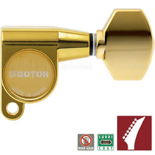 Load image into Gallery viewer, NEW Gotoh SG360-07 Set 7 In-Line Schaller Style Mini Tuners, Tuning Keys - GOLD