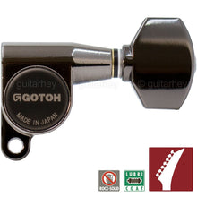 Carregar imagem no visualizador da galeria, NEW Gotoh SG360-07 Set 7 In-Line Schaller Style Mini Tuners, Tuning COSMO BLACK