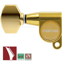 Load image into Gallery viewer, NEW Gotoh SG360-07 Set 7-String 7 In-Line Mini Tuners, LEFT-HANDED - GOLD