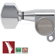 Load image into Gallery viewer, NEW Gotoh SG360-07 Set 7-String 7 In-Line Mini Tuners, LEFT-HANDED - CHROME