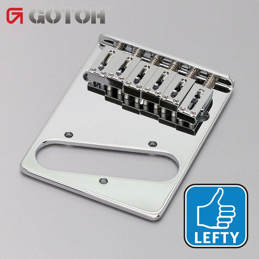 NEW Gotoh GTC201 Telecaster Vintage Style Bridge Brass Saddles LEFT HAND, CHROME