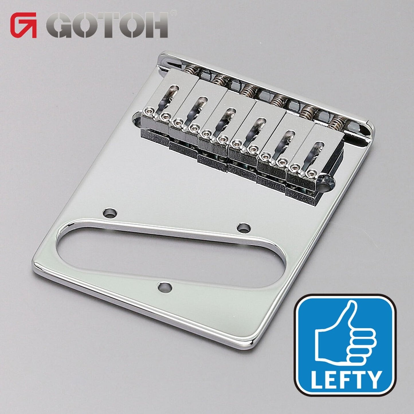 NEW Gotoh GTC202 Telecaster Style Guitar Bridge Tele Steel Saddles LEFTY, CHROME