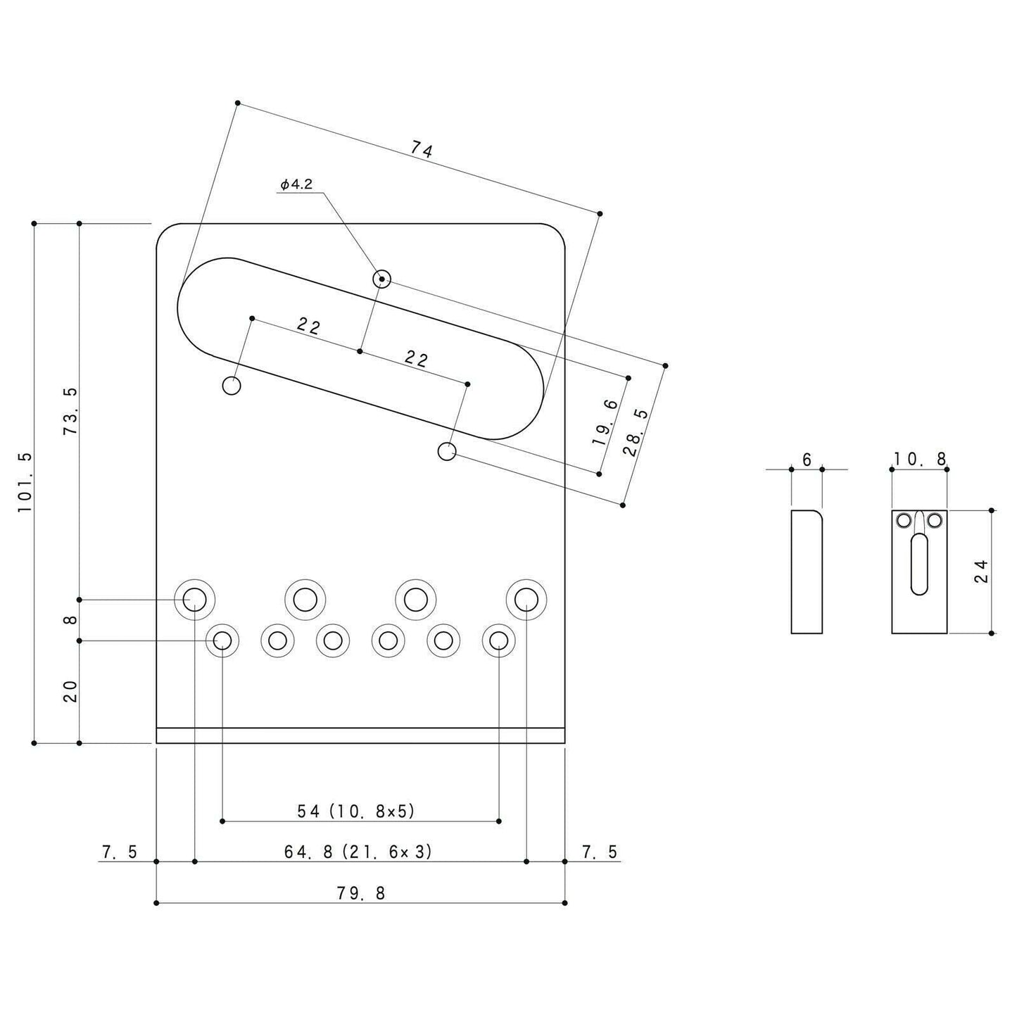 NEW Gotoh GTC202 Telecaster Style Guitar Bridge Tele Steel Saddles LEFTY, CHROME