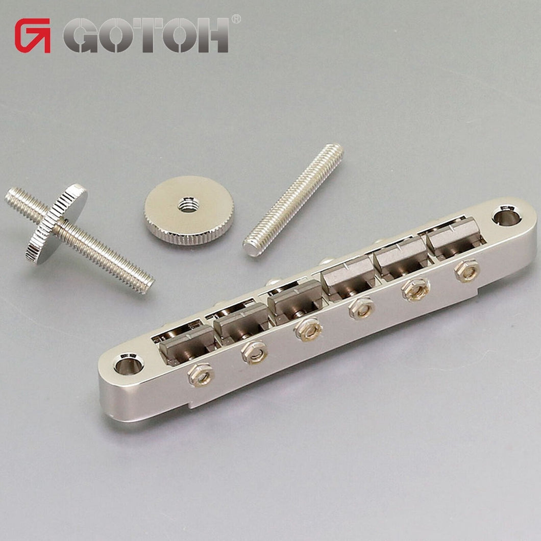 NEW Gotoh Ti104B ABR-1 Tune-o-matic Bridge M4 Posts Titanium Saddles - NICKEL