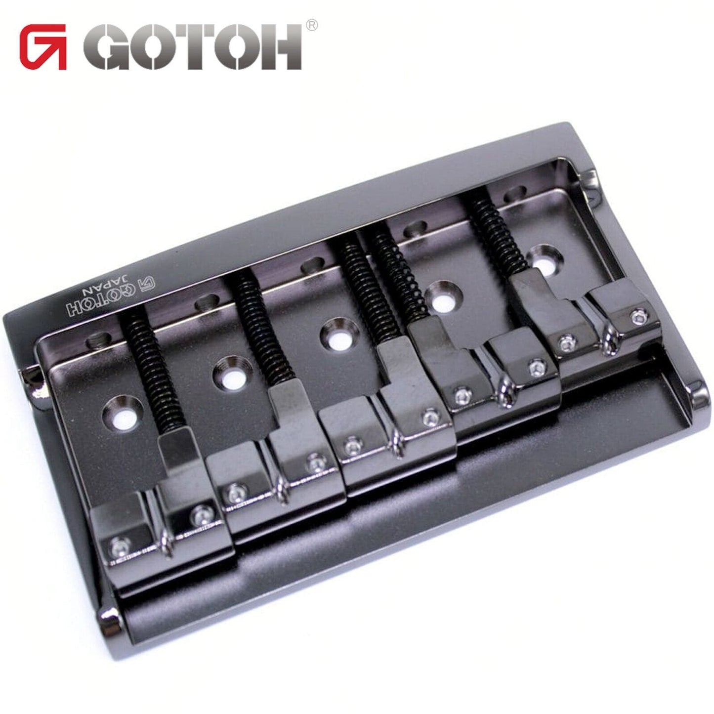 NEW Gotoh S510B-5 5-String Bass Bridge Steel Base Plate, Brass Saddles, COSMO BK