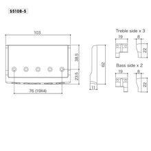 Load image into Gallery viewer, NEW Gotoh S510B-5 5-String Bass Bridge Steel Base Plate, Brass Saddles, COSMO BK