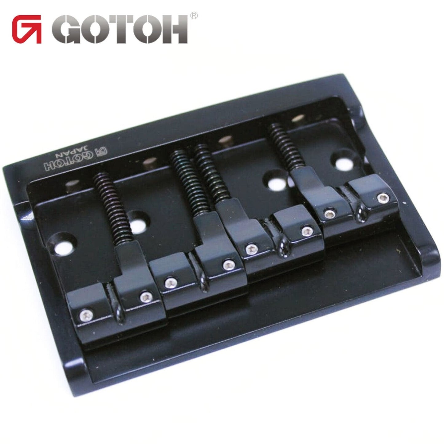NEW Gotoh S510B-4 4-String Bass Bridge Steel Base Plate, Brass Saddles - BLACK
