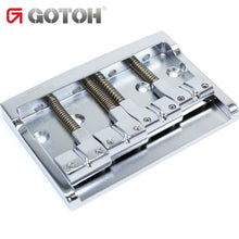 Load image into Gallery viewer, NEW Gotoh S510B-4 4-String Bass Bridge Steel Base Plate, Brass Saddles - CHROME